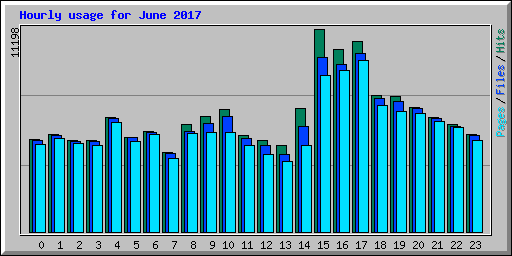 Hourly usage for June 2017